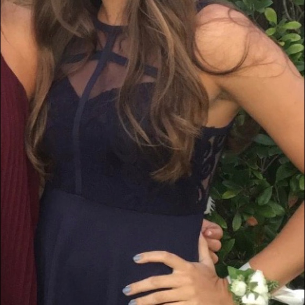 Navy blue cocktail dress - Picture 2 of 3